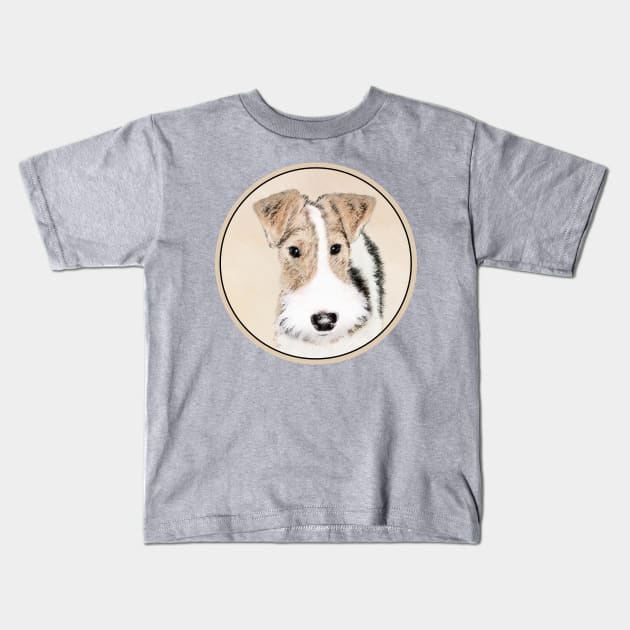 Wire Fox Terrier Kids T-Shirt by Alpen Designs